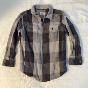 Wonder Nation Boys Checkered Long Sleeve Zip Up size S